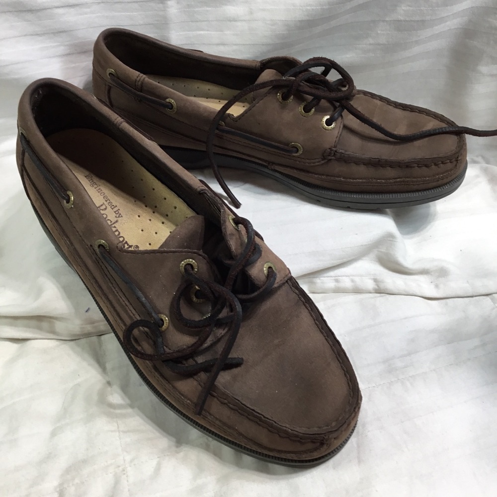 Rockport boat shoes, size 8.5 M, suede look, almost new